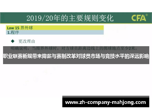 职业联赛新规带来降薪与赛制改革对球员市场与竞技水平的深远影响